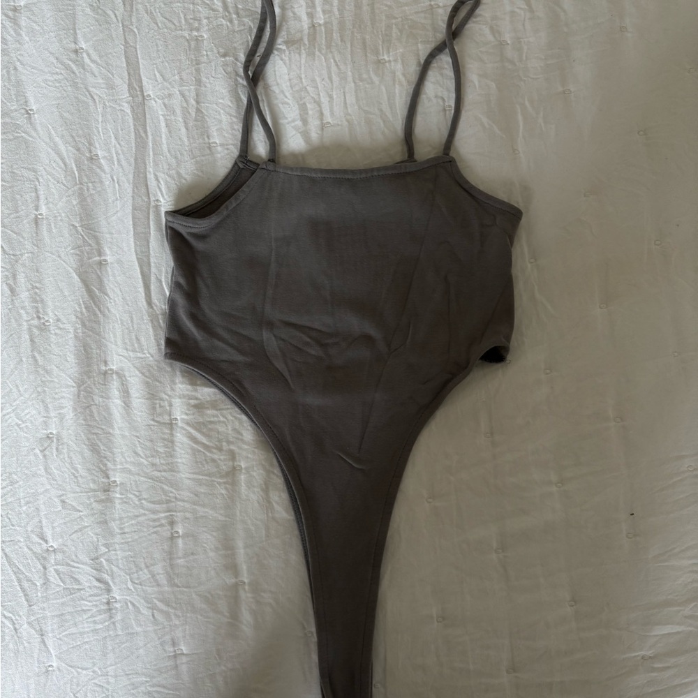 Zara Gray Bodysuit One Piece with Modern Silhouette